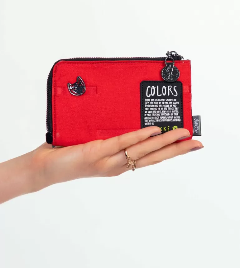Nature Colors Red Coin Purse With Red Wallet | Anekke Sale