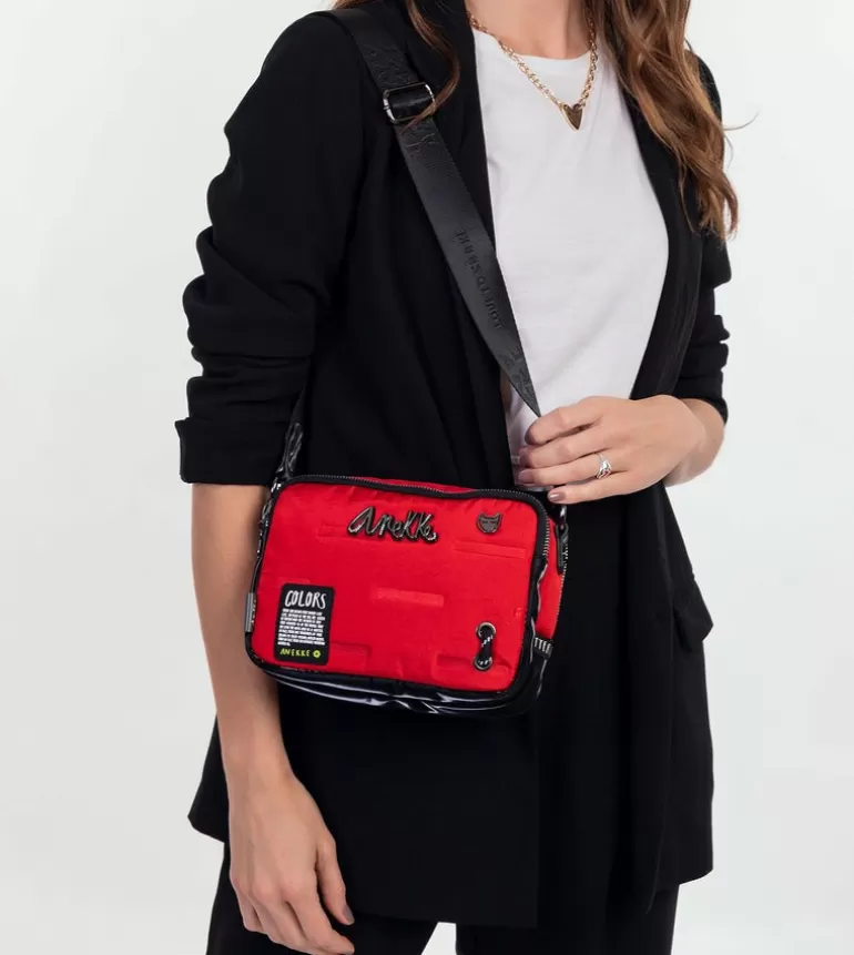 Nature Colors Red Rectangular Shoulder Bag | Anekke Store