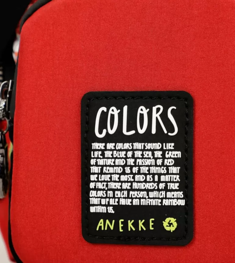 Nature Colors Red Shoulder Bag With Pockets | Anekke Best Sale